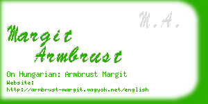 margit armbrust business card